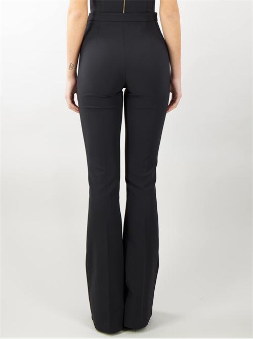 Palazzo trousers in stretch crêpe fabric with charms Elisabetta Franchi ELISABETTA FRANCHI | Pants | PA02641E2110